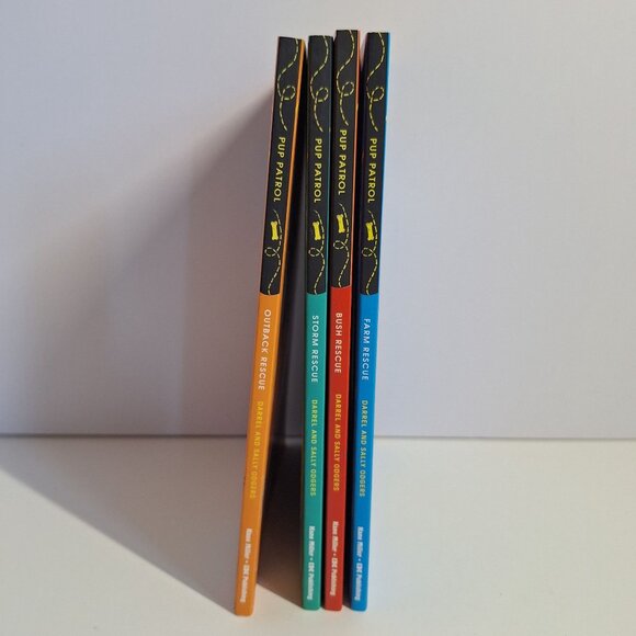 4 Pup Patrol Book Lot Darrel & Sally Odgers Farm Bush Storm & Outback Rescue - Picture 3 of 6